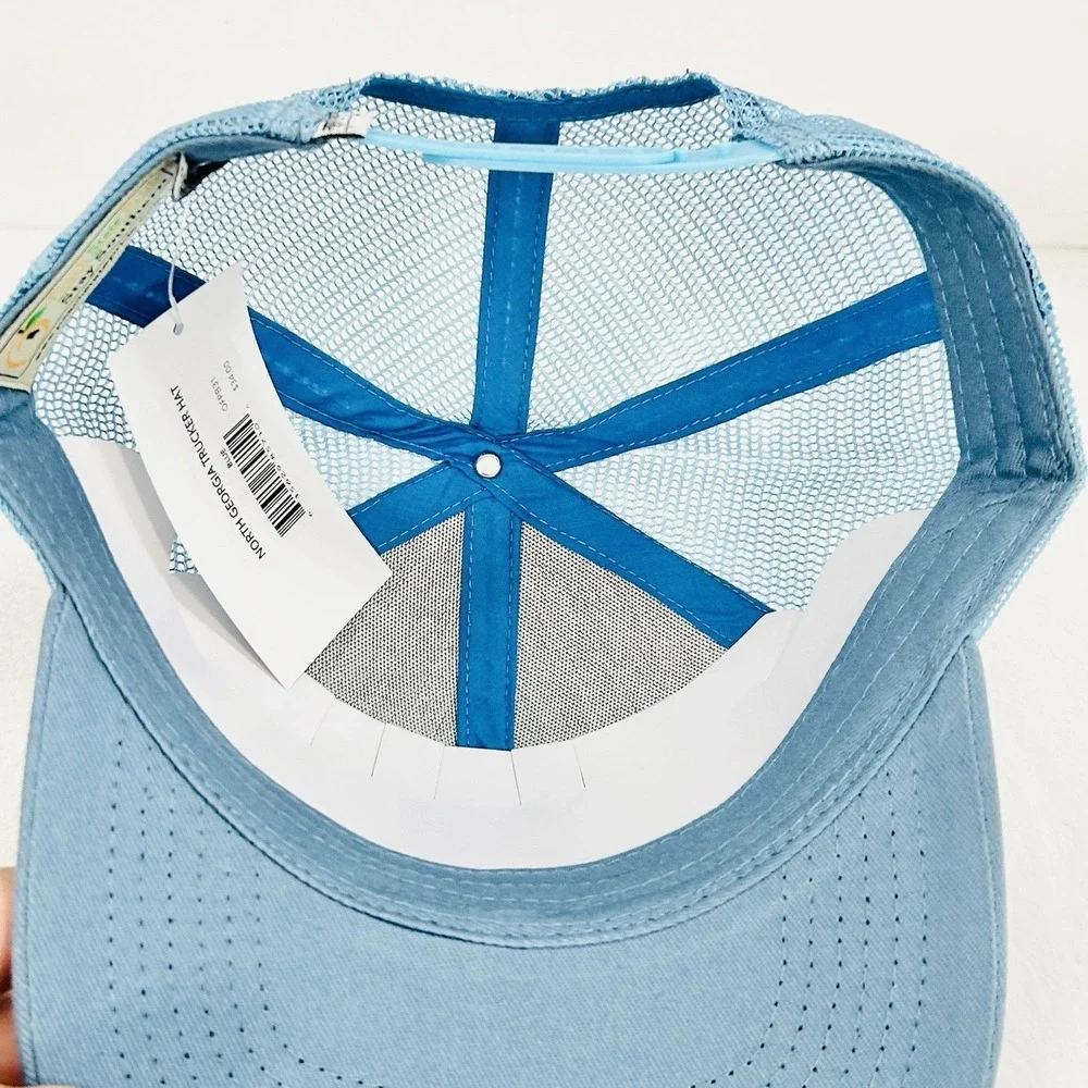 The State Company North Georgia Square Patch‎ Trucker Hat Cap Adjustable Blue